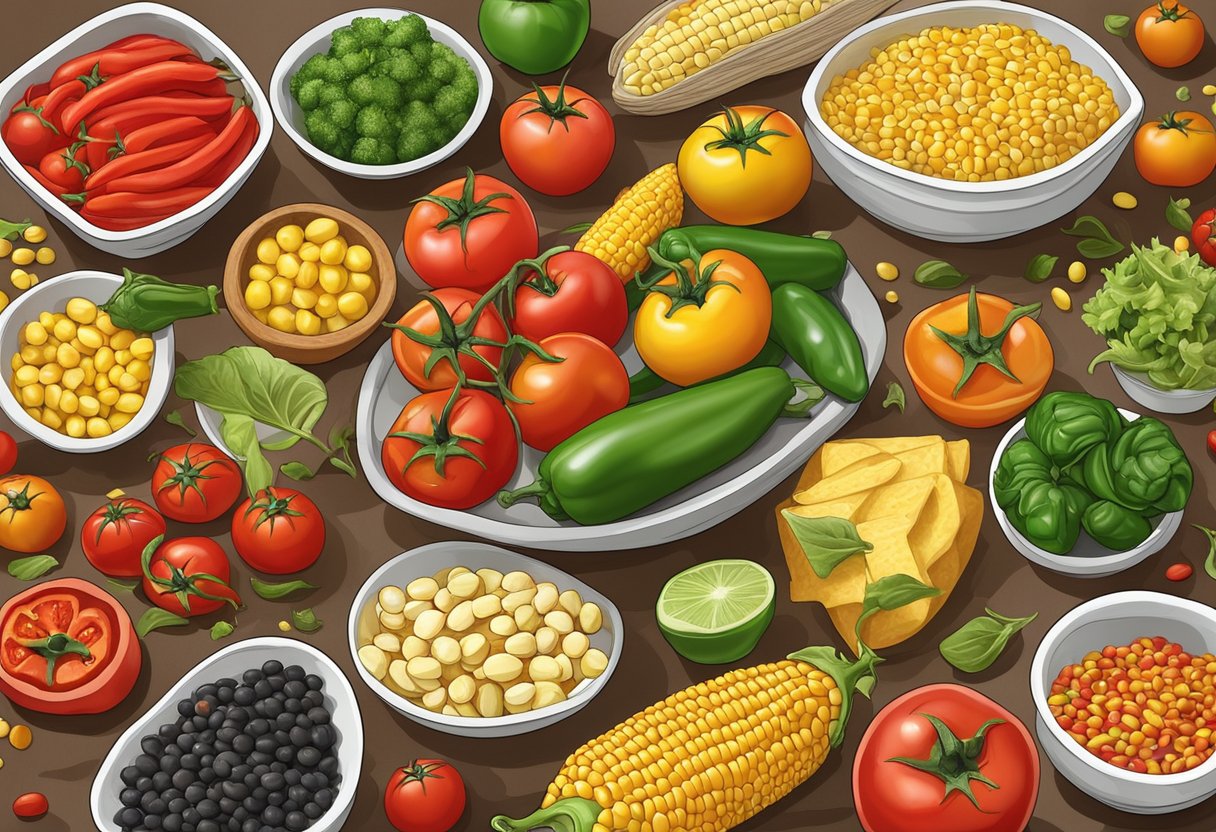 A colorful array of New World foods like tomatoes, peppers, and corn are being added to a traditional Mediterranean gluten-free diet
