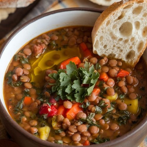 A Hearty Mediterranean Lentil Soup Recipe